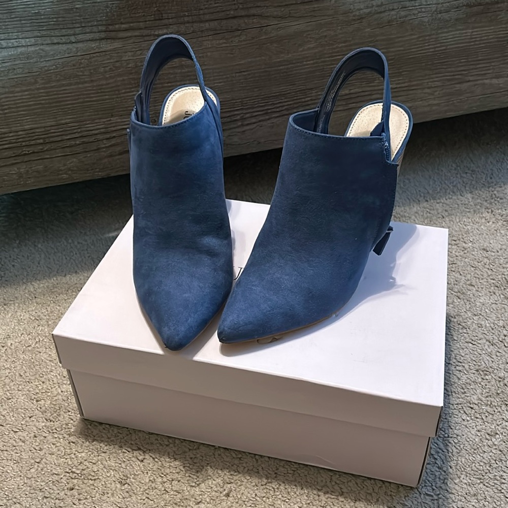 Blue Suede Heels 8.5 💙